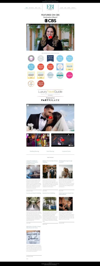 ebjevents.com Home page - Party & Event Planner Website with Event Ticket Sales