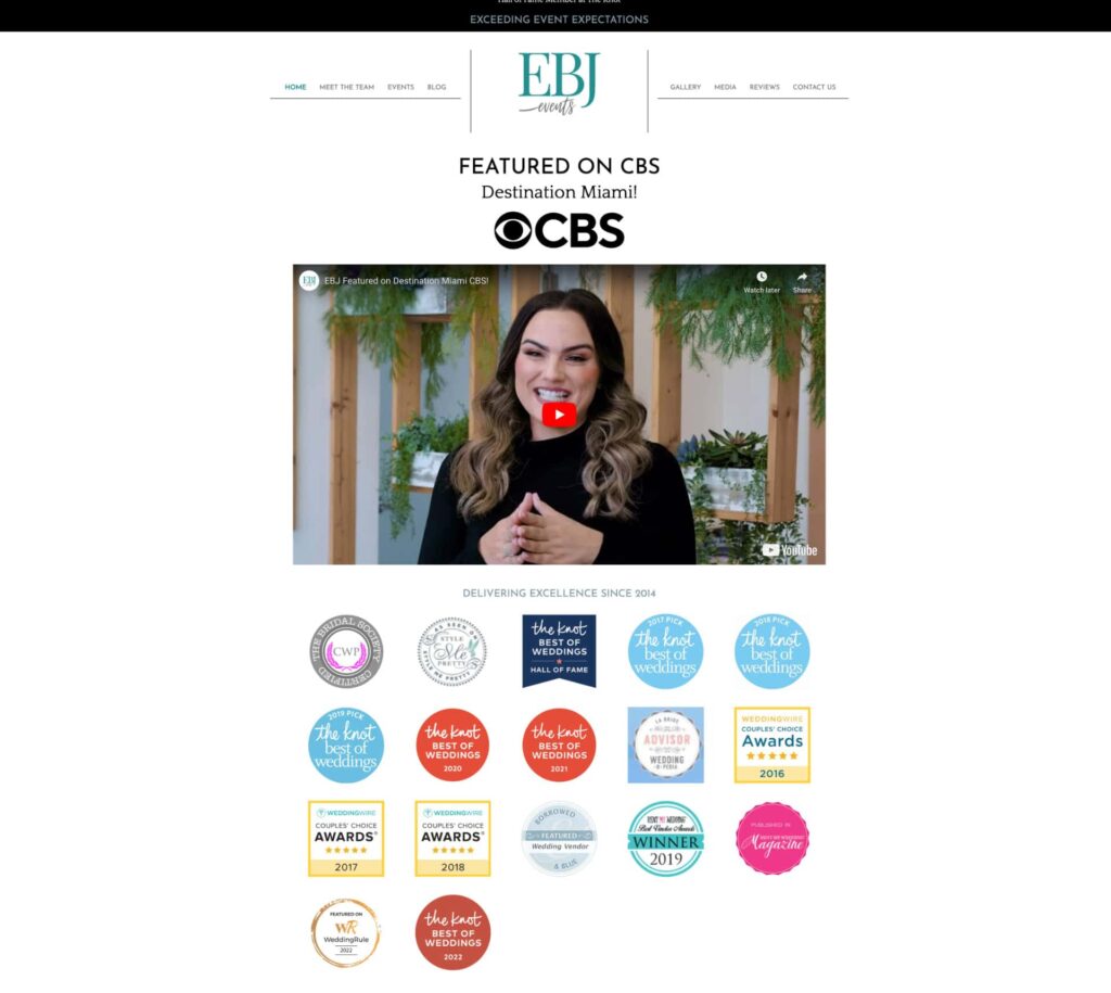 ebjevents.com Party & Event Planner Website with Event Ticket Sales